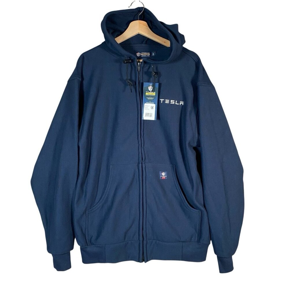 Tyndale FR Flame Resistant Tesla Hoodie Men M Core Zip Front Workwear Sweatshirt